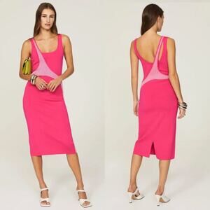 Esteban Cortazar Collective Pink Varsity Knit Dress - Size S
